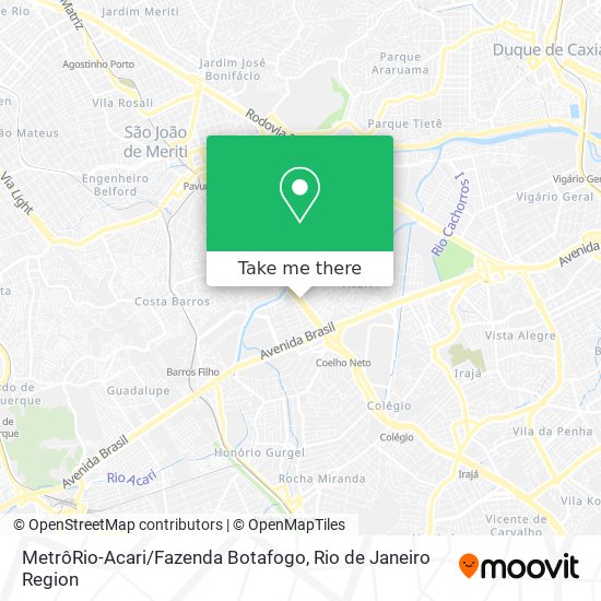 MetrôRio-Acari / Fazenda Botafogo map