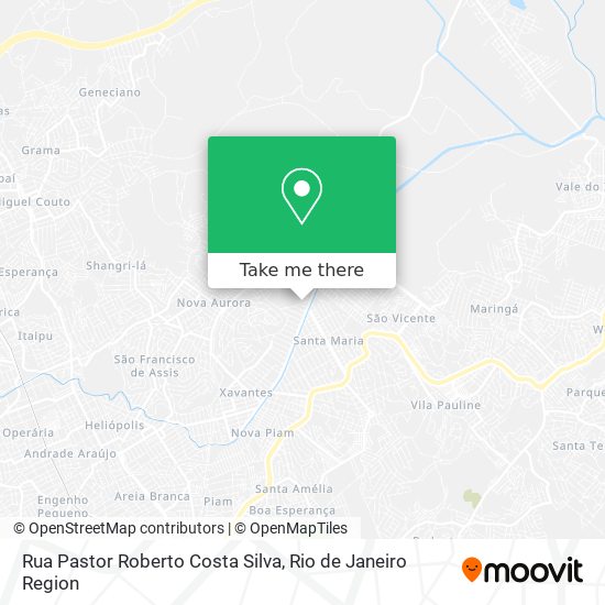 Mapa Rua Pastor Roberto Costa Silva