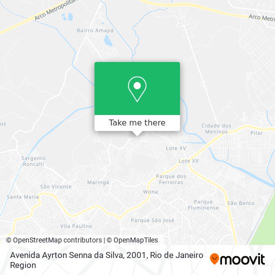 Mapa Avenida Ayrton Senna da Silva, 2001