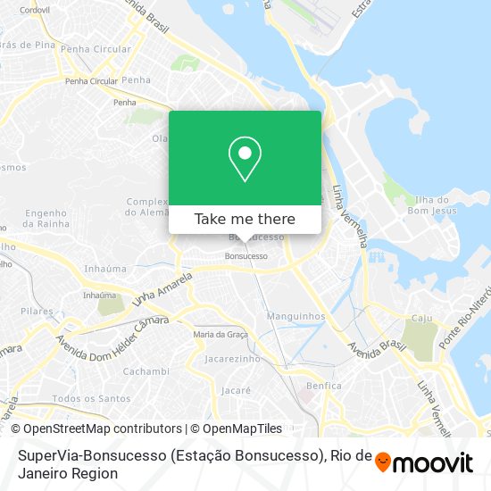 Mapa SuperVia-Bonsucesso (Estação Bonsucesso)