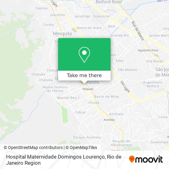 Hospital Maternidade Domingos Lourenço map