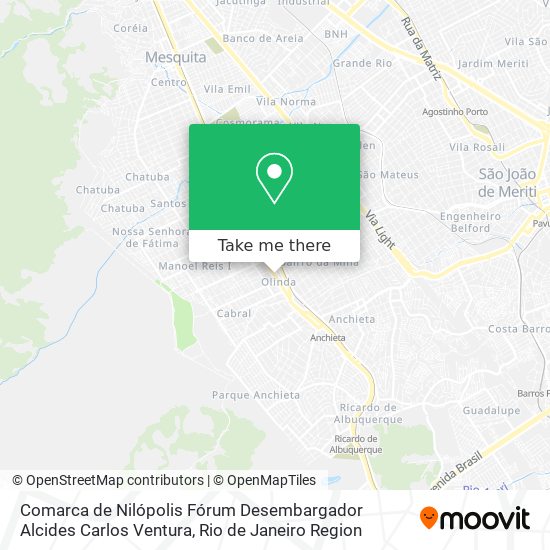 Comarca de Nilópolis Fórum Desembargador Alcides Carlos Ventura map