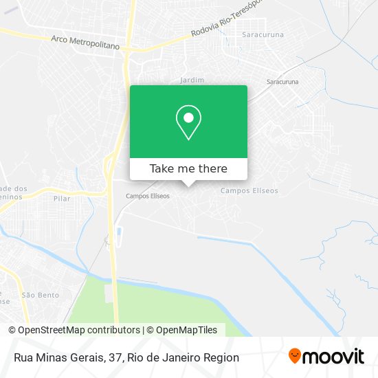 Mapa Rua Minas Gerais, 37