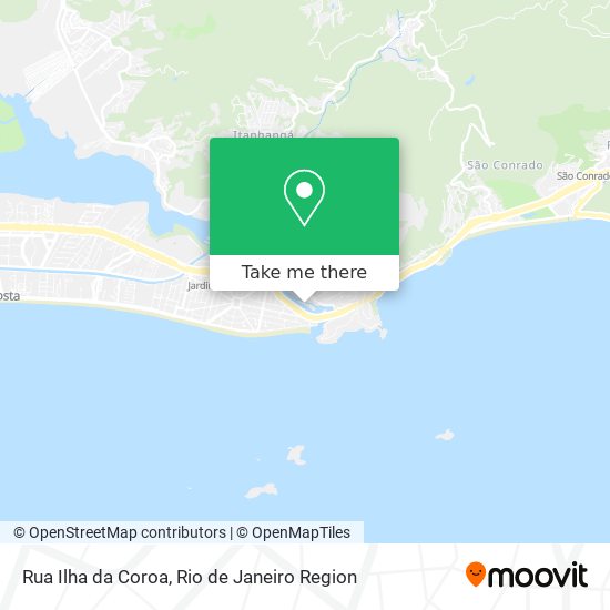 Mapa Rua Ilha da Coroa