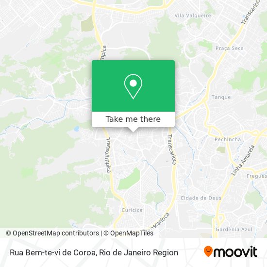 Rua Bem-te-vi de Coroa map