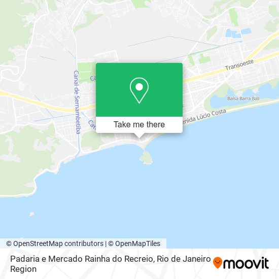 Mapa Padaria e Mercado Rainha do Recreio