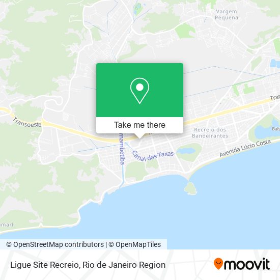 Ligue Site Recreio map