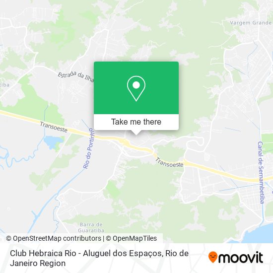 Mapa Club Hebraica Rio - Aluguel dos Espaços