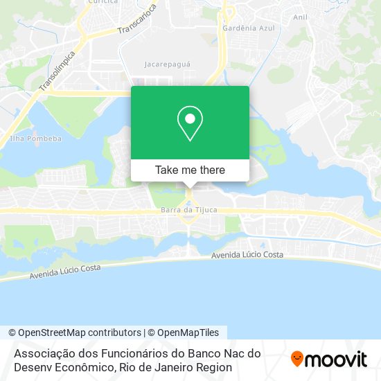 Mapa Associação dos Funcionários do Banco Nac do Desenv Econômico