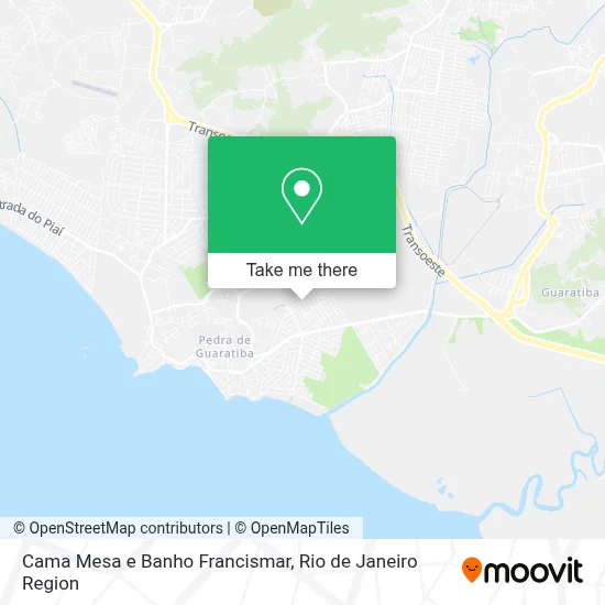 Cama Mesa e Banho Francismar map