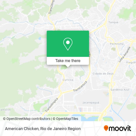 American Chicken map