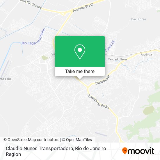 Mapa Claudio Nunes Transportadora