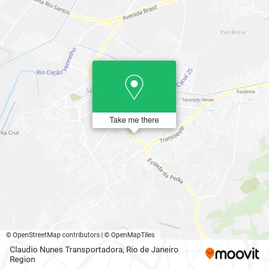 Claudio Nunes Transportadora map
