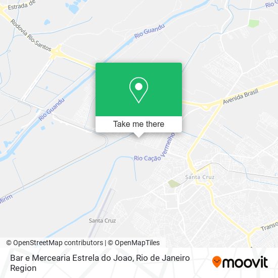 Mapa Bar e Mercearia Estrela do Joao