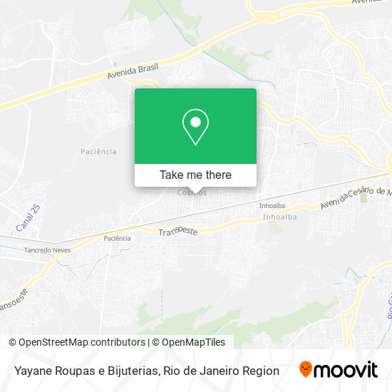 Mapa Yayane Roupas e Bijuterias