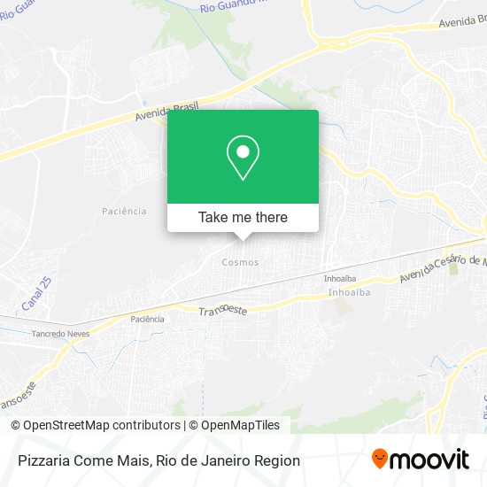 Pizzaria Come Mais map