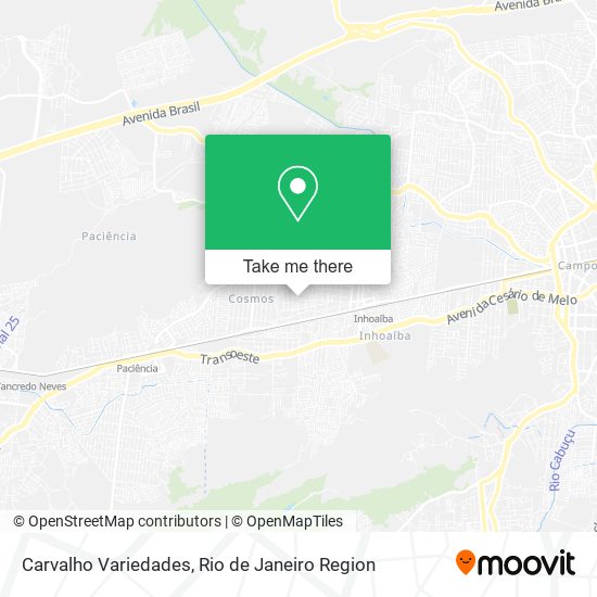 Carvalho Variedades map