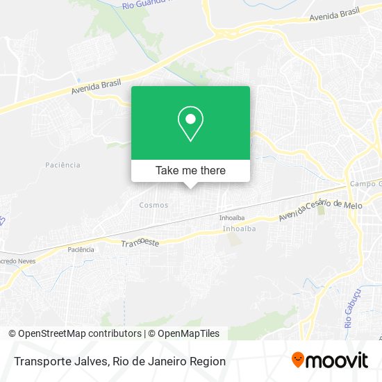 Transporte Jalves map