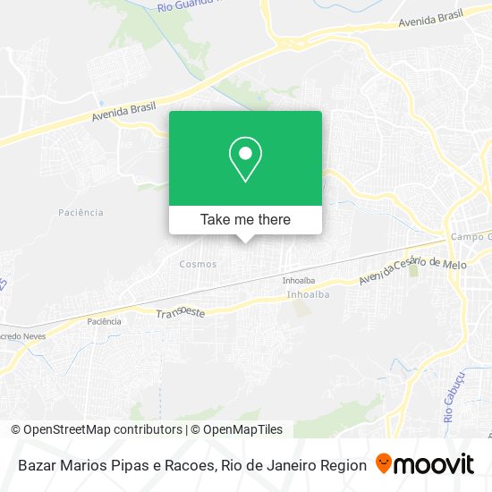 Bazar Marios Pipas e Racoes map