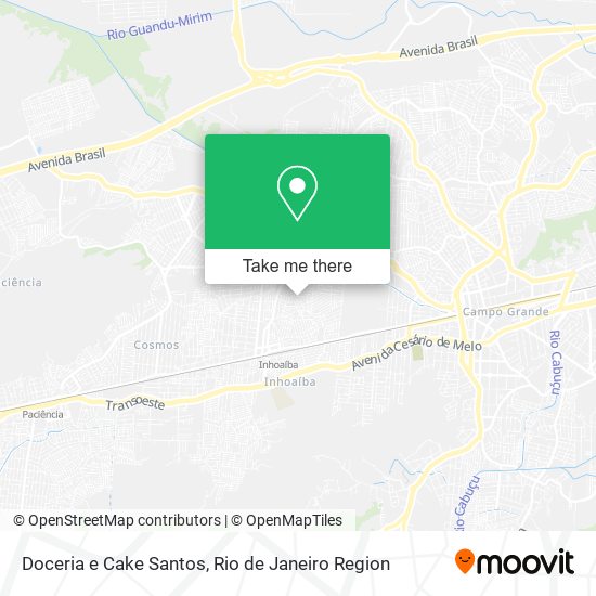 Doceria e Cake Santos map