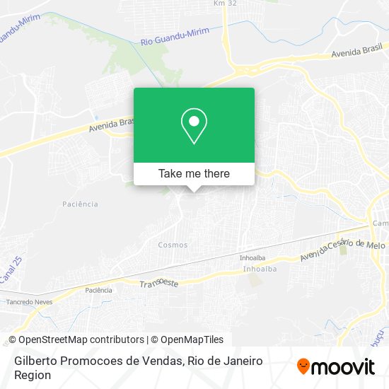 Mapa Gilberto Promocoes de Vendas