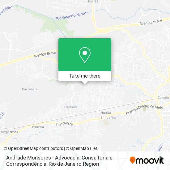 Andrade Monsores - Advocacia, Consultoria e Correspondência map