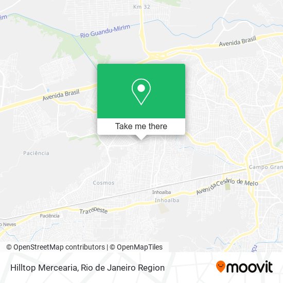 Mapa Hilltop Mercearia