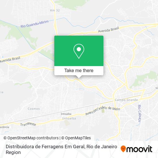 Distribuidora de Ferragens Em Geral map