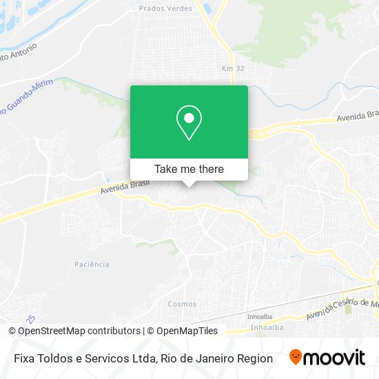 Mapa Fixa Toldos e Servicos Ltda