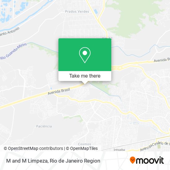 M and M Limpeza map