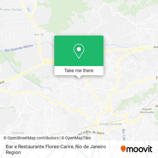 Mapa Bar e Restaurante Flores-Carire