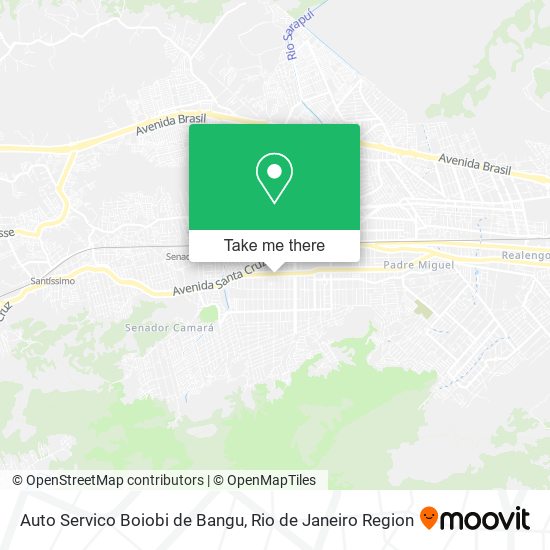 Mapa Auto Servico Boiobi de Bangu