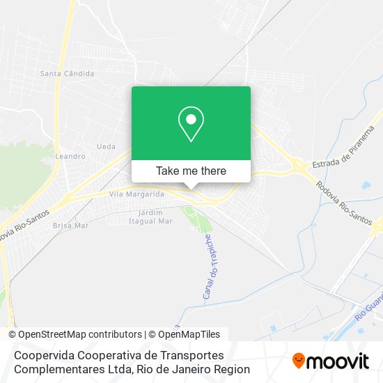Mapa Coopervida Cooperativa de Transportes Complementares Ltda