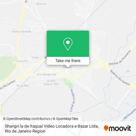 Mapa Shangri la de Itaguai Vídeo Locadora e Bazar Ltda