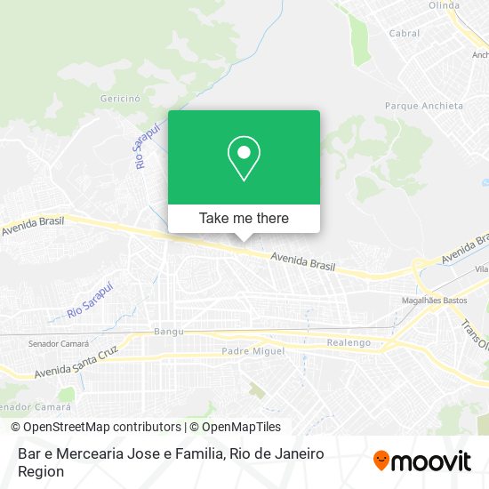 Mapa Bar e Mercearia Jose e Familia