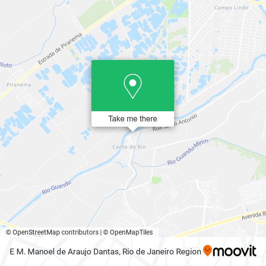 E M. Manoel de Araujo Dantas map