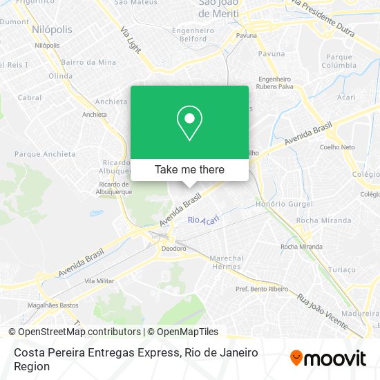 Costa Pereira Entregas Express map