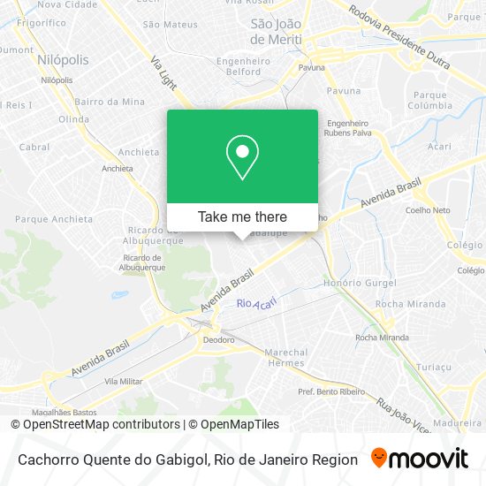 Mapa Cachorro Quente do Gabigol