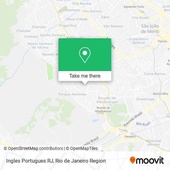 Ingles Portugues RJ map