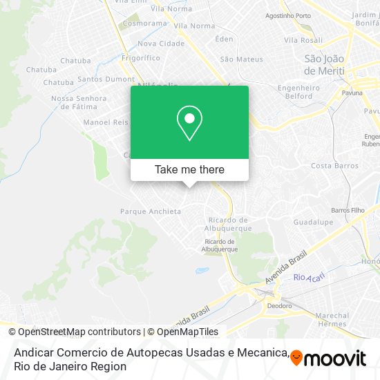 Mapa Andicar Comercio de Autopecas Usadas e Mecanica