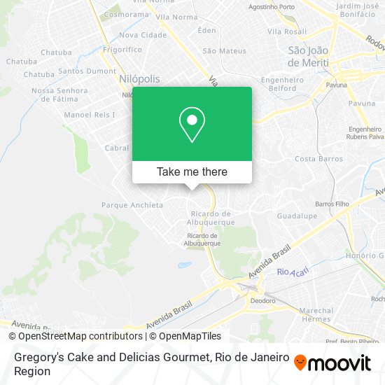Gregory's Cake and Delicias Gourmet map