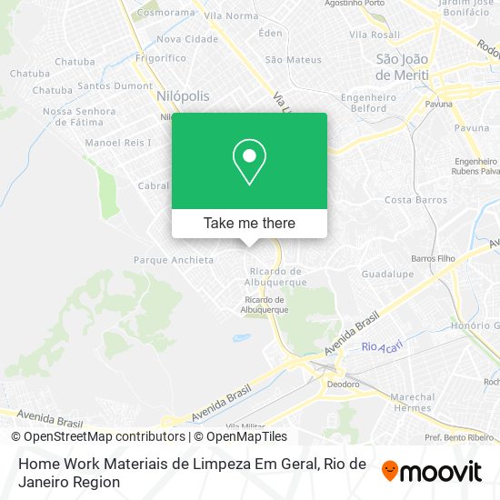 Mapa Home Work Materiais de Limpeza Em Geral