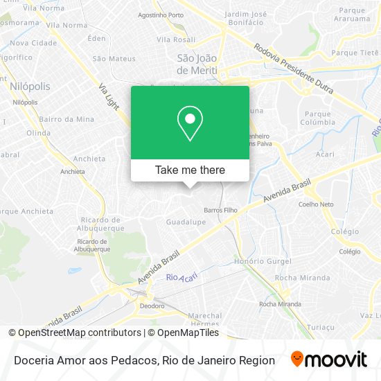 Doceria Amor aos Pedacos map