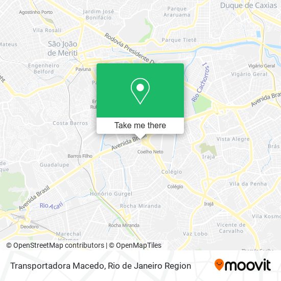 Transportadora Macedo map