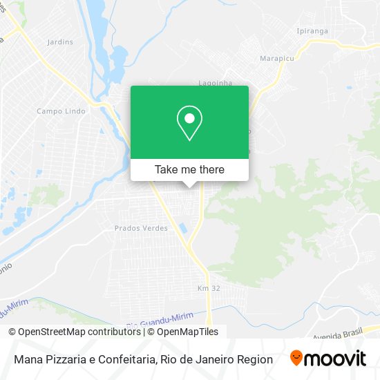 Mapa Mana Pizzaria e Confeitaria