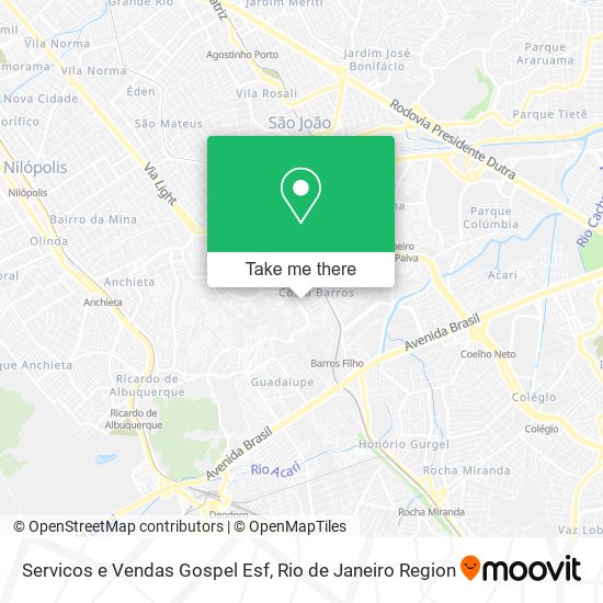 Servicos e Vendas Gospel Esf map