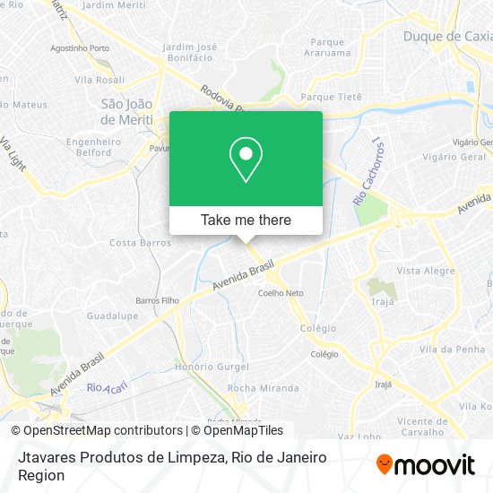 Mapa Jtavares Produtos de Limpeza