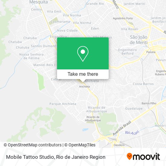 Mobile Tattoo Studio map