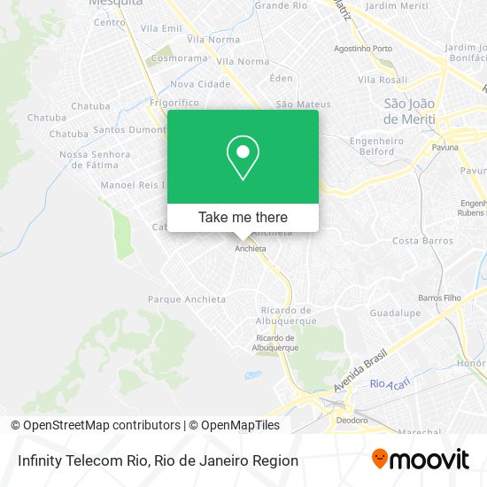 Mapa Infinity Telecom Rio