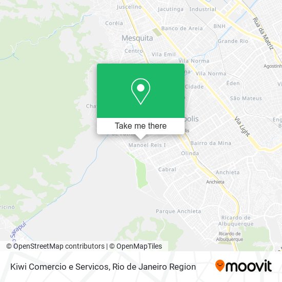 Mapa Kiwi Comercio e Servicos